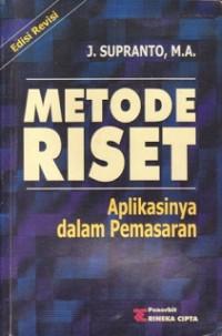 Metode Riset: Aplikasinya dalam Pemasaran Edisi Revisi